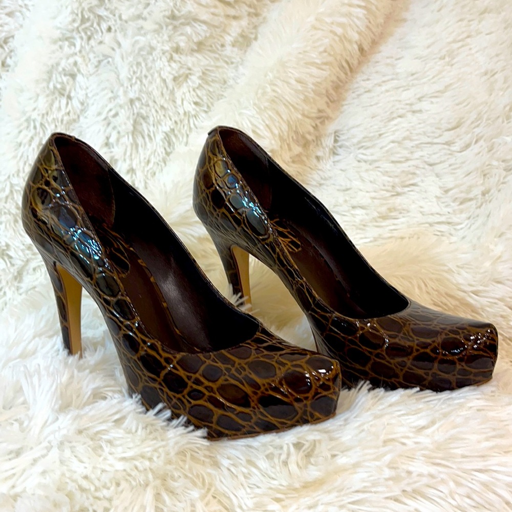 Croc print Aldo platforms